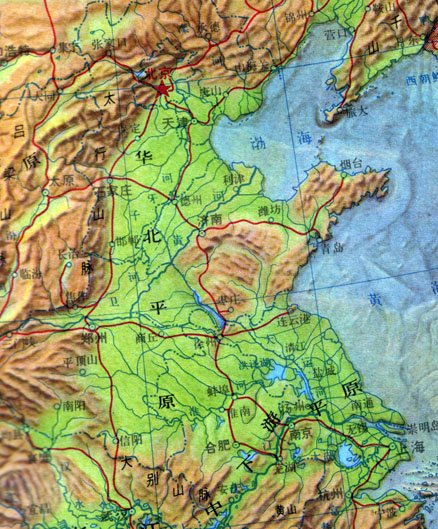 North China Plain relief map